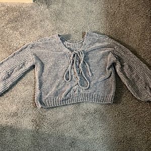 Hippie rose sweater crop top